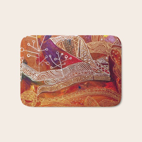 golden maze Bath Mat