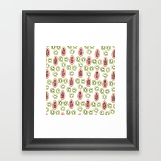 Kiwi and Papaya Framed Art Print