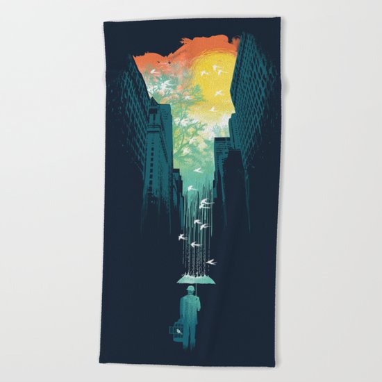 I Want My Blue Sky Beach Towel