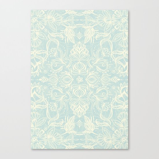 Pale Jade Tattoo - a pattern Canvas Print