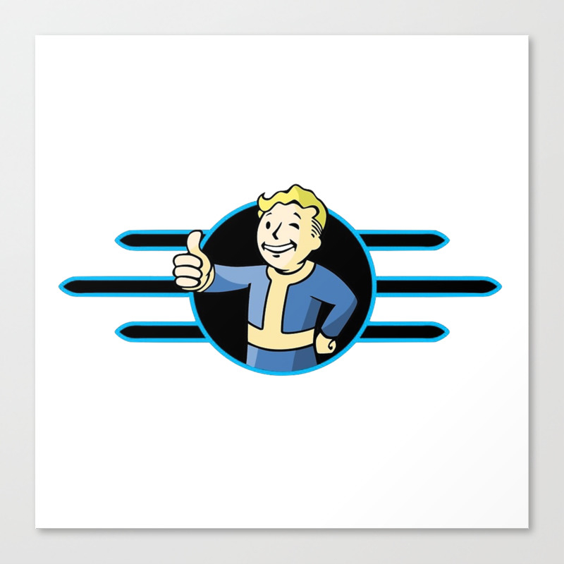 Fallout 4 Vault Boy Thumbs Up Canvas Print By Glyphz Society6
