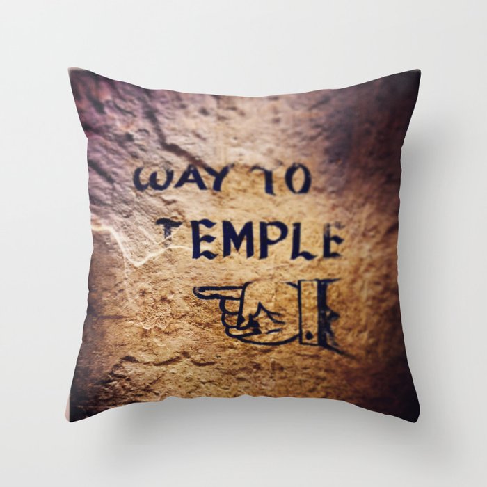Way to Temple, 2015 Throw Pillow