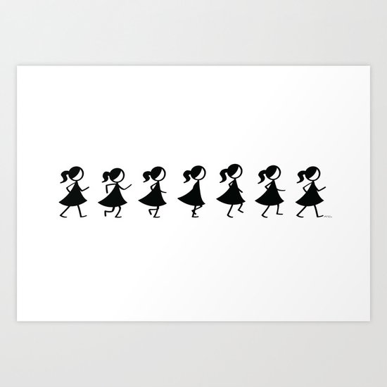 Walk Cycle Art Print
