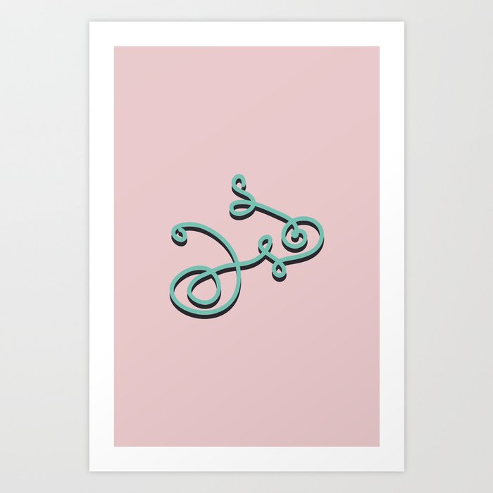 Wiggly Bicycle from the dream Art Print