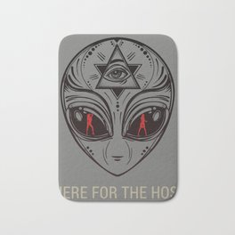 Here for the Hos Bath Mat | Red, Silhouette, Sexygirls, Funny, Alien, Girls, Pinup, Mystical, Hos, Face 