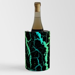 Cracked Space Lava - Yellow/Cyan Wine Chiller