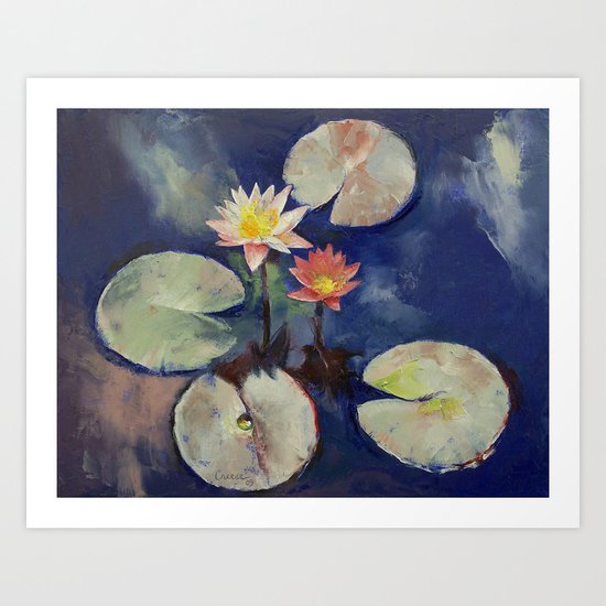 Water Lily Painting Art Print