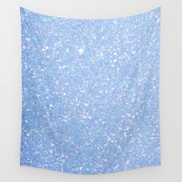 Holographic Rainbow Blue Wall Tapestry