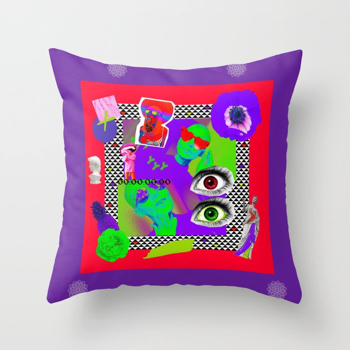 Eyes Object map Throw Pillow