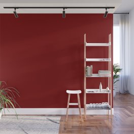 Dark Cherry Red Solid Color Popular Hues - Patternless Shades of Red Collection - Hex Value #790604 Wall Mural