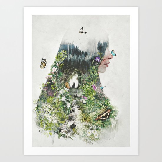 Cat in the Garden of Your Mind Art Print