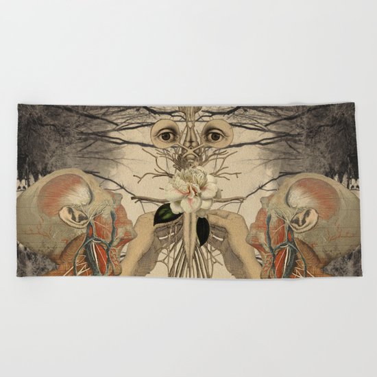 WHO AM I, HERE? Beach Towel