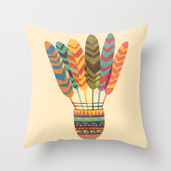 Rustic shuttlecock Throw Pillow