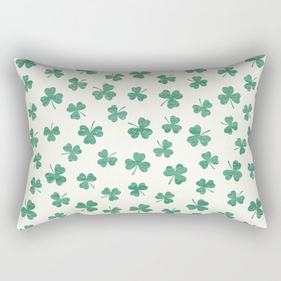 DANCING SHAMROCKS on cream Rectangular Pillow