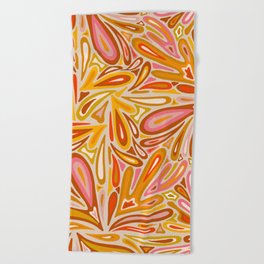 Psychedelic Melt – Retro Ochre Beach Towel