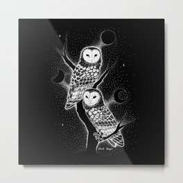 The Witch Owls Metal Print