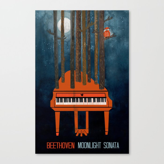 Moonlight Sonata - Beethoven Canvas Print