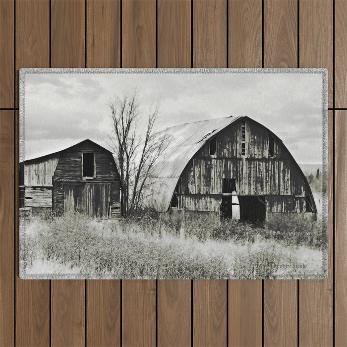 Two Old Barns Outdoor Rug