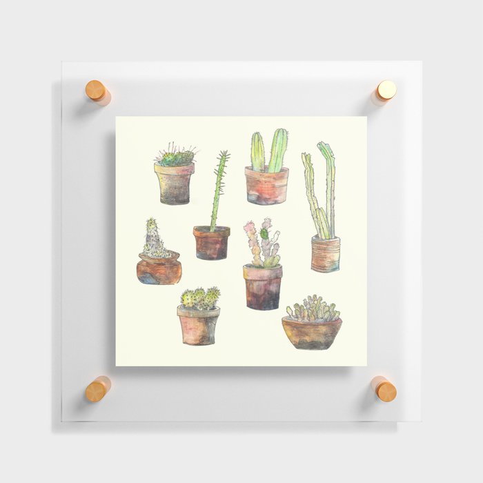 Cactus ensemble  Floating Acrylic Print