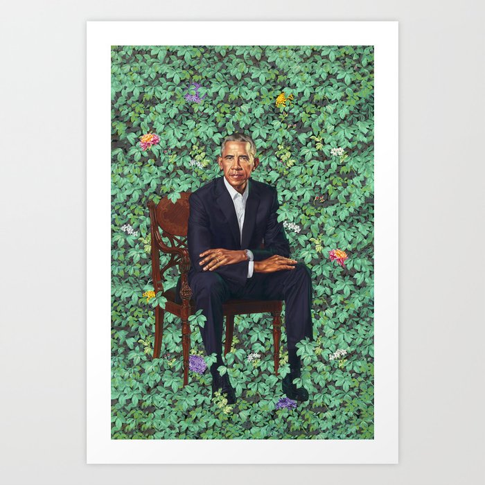 Obama official portrait president democrat 44 politics Art Print