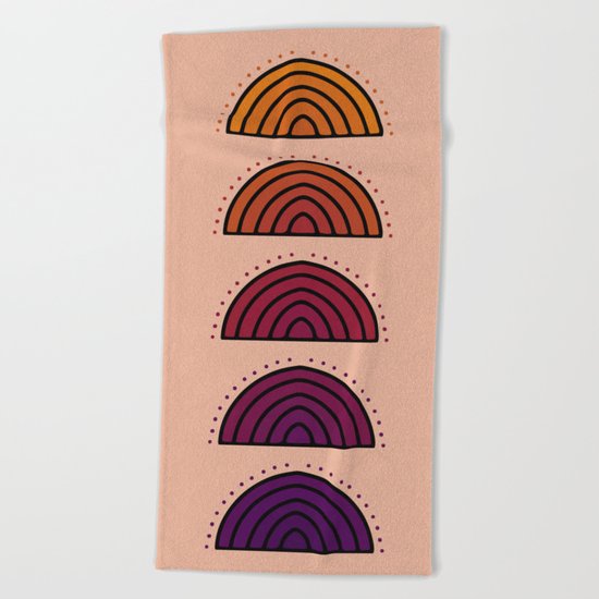 Flowers of Sunset Beach Towel