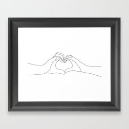 Hand Heart Framed Art Print