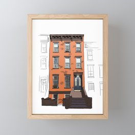 Brooklyn Brownstone Framed Mini Art Print