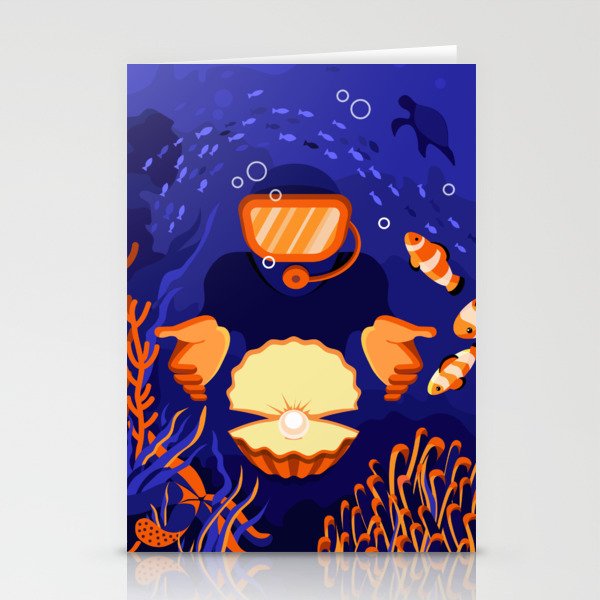 scuba diving Stationery Cards