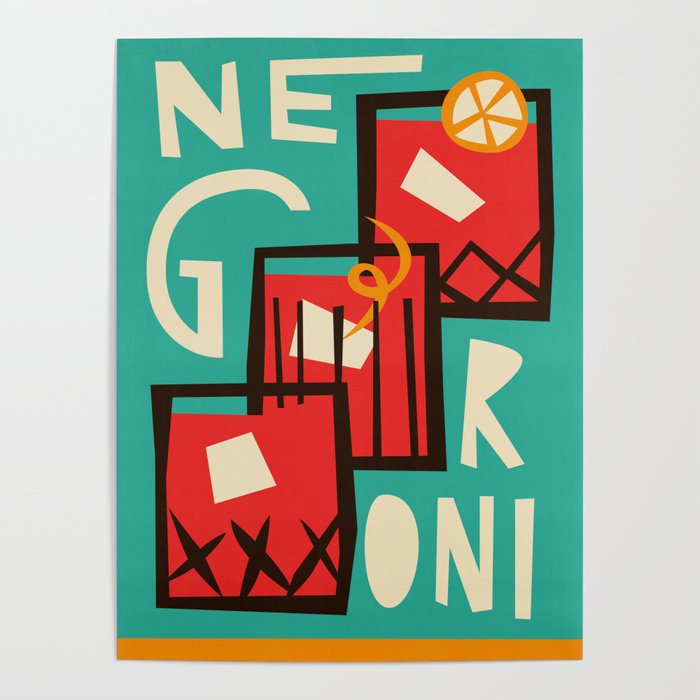 Negroni Cocktail Poster