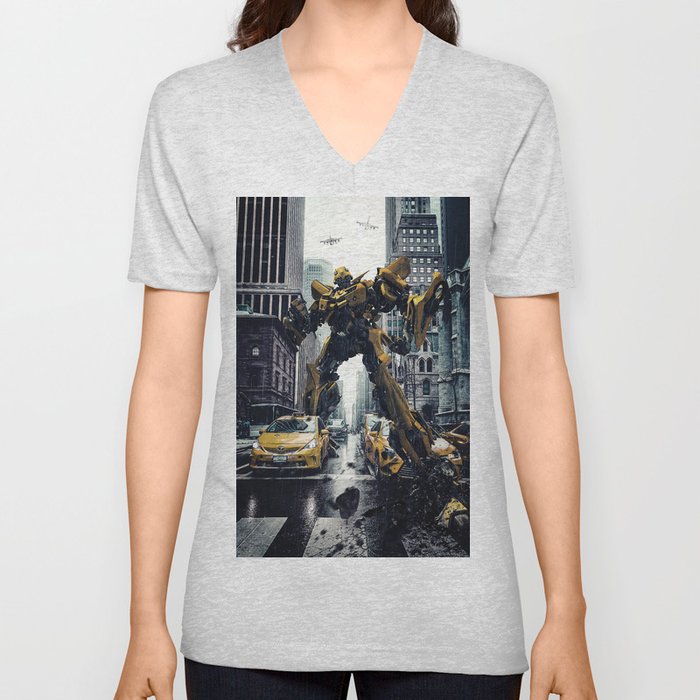 BUMBLEBEE IN  NEW YORK V Neck T Shirt