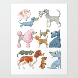 All About Dogs Art Print