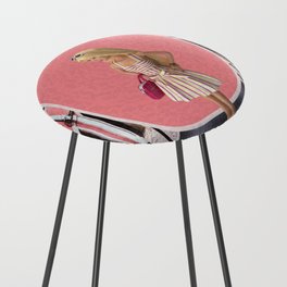 Pink Doll Counter Stool