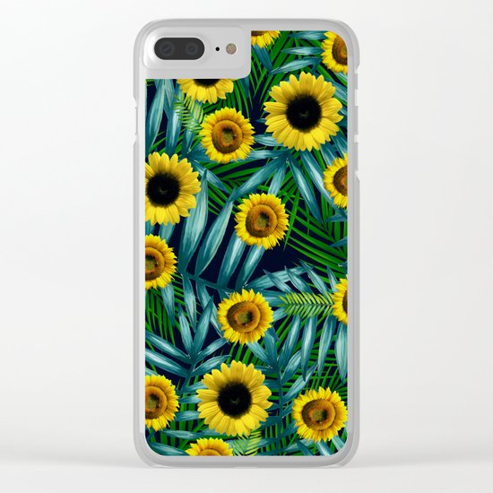 Sunflower Party #2 Clear iPhone Case