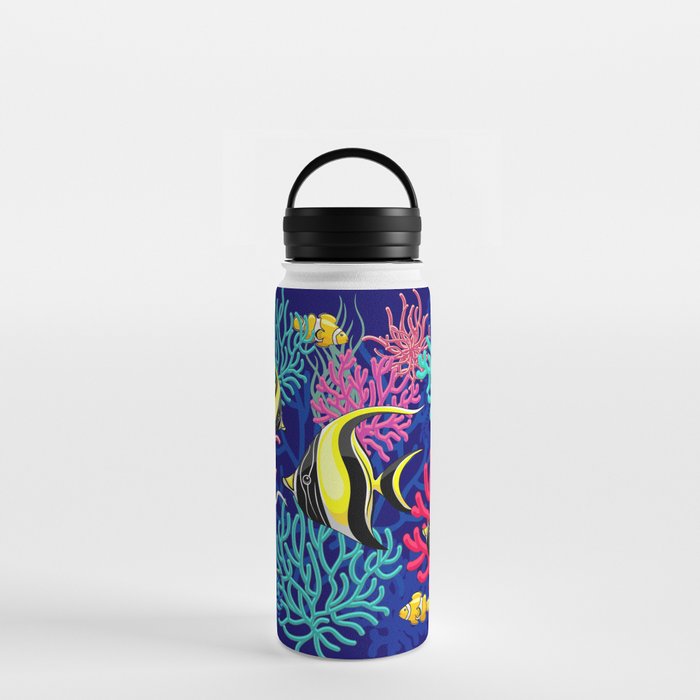 Angel Fish and Clown Fish Pattern Water Bottle