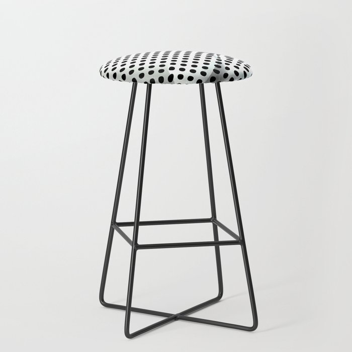 Polkadotted 3D black and white Bar Stool