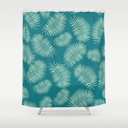 palm leaves seamless pattern Shower Curtain