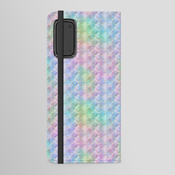 Holographic Mermaid Scales Pattern Android Wallet Case