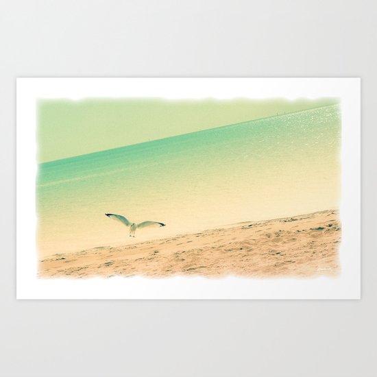 Beach is where I belong Art Print