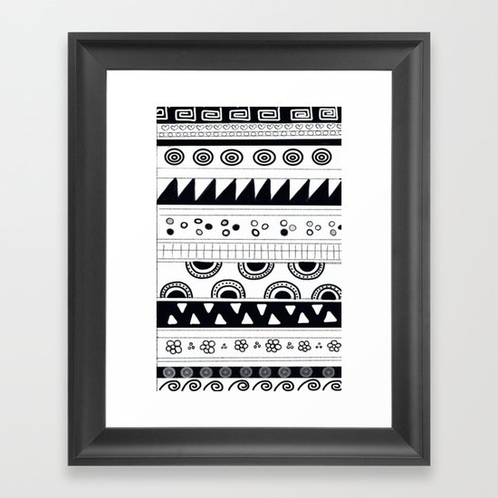 tribal pattern Framed Art Print