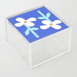 Two White Flowers Acrylic Box