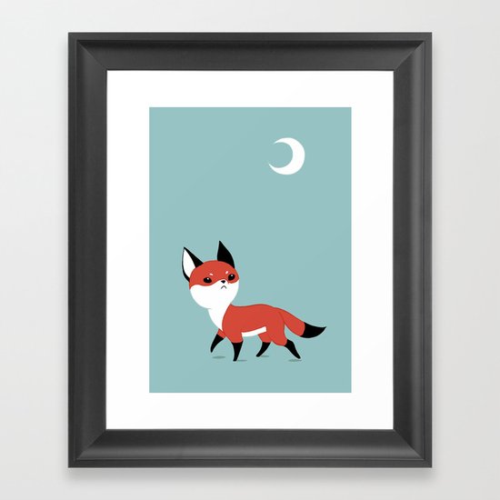 Moon Fox Framed Art Print