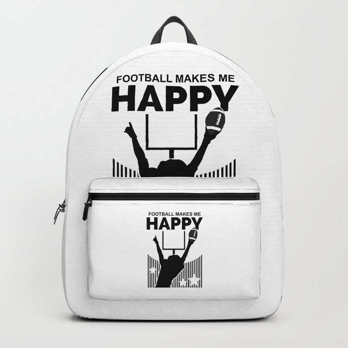 Football Makes Me Happy Backpack