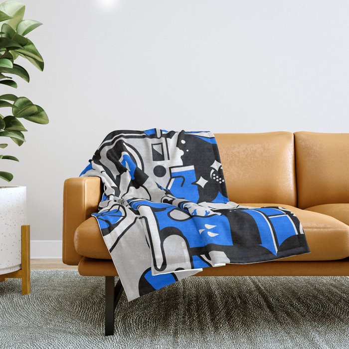GET THE PARTY STARTED. STREET ART2 Throw Blanket