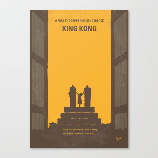 No133 My KING KONG minimal movie poster Canvas Print