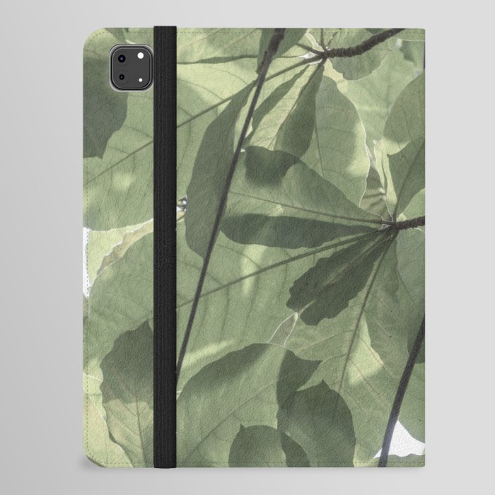 Sage green botanical art print - soft green leaves - nature and travel photography iPad Folio Case