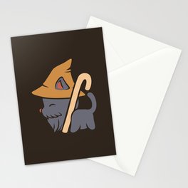 Mage Wizard Cat Witch by Tobe Fonseca Stationery Card