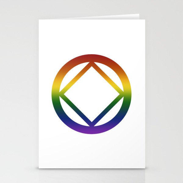 Narcotics Anonymous Rainbow Pride Symbol Stationery Cards