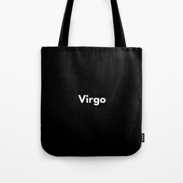 Virgo, Virgo Zodiac, Black Tote Bag