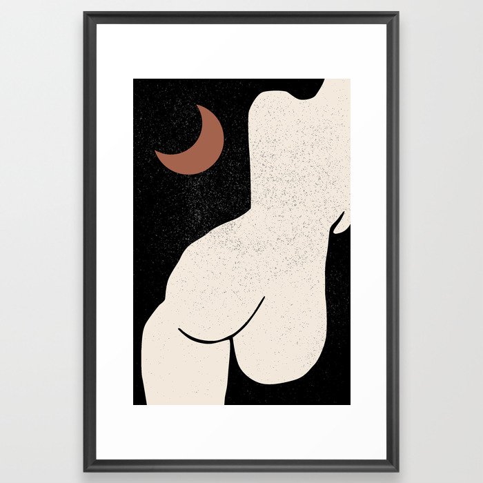 Abstract Female Nude Body Framed Art Print