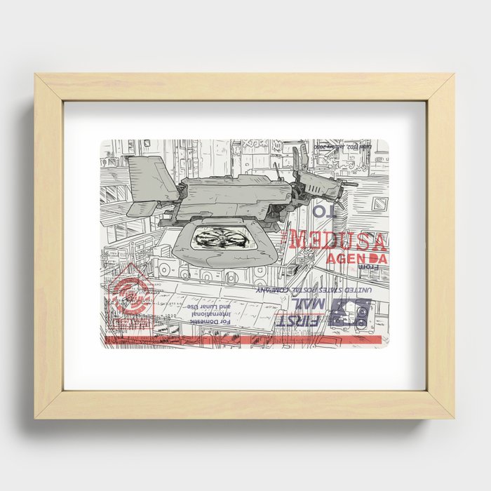 Zero surveying the city Recessed Framed Print
